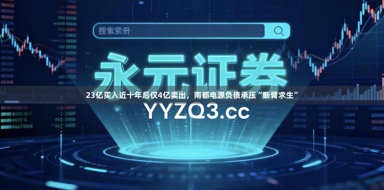 23亿买入近十年后仅4亿卖出，南都电源负债承压“断臂求生”